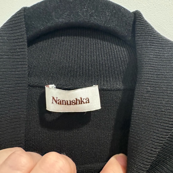 Nanushka black knit Noa midi dress - Picture 8 of 11